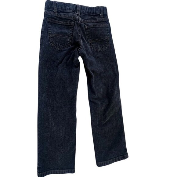 Wonder Nation Black Denim Jeans 7R Kids Slim Fit Adjustable Waist Cotton Blend - Picture 2 of 6